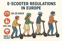 Comparison of E-Scooter Regulations in Major EU/European Countries (Updated to 2025-08-25)