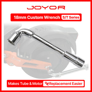 Clé personnalisée de 18 mm pour les séries JOYOR S et T — Outil de remplacement de la chambre à air et du moteur