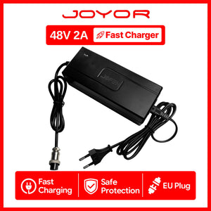 JOYOR 48V 2A Elektroroller-Ladegerät, EU-Stecker, kompatibel mit mehreren Modellen
