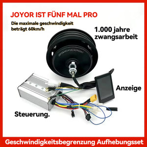 JOYOR S5 ABE / Pro Geschwindigkeitsbegrenzung Aufhebungsset mit 1000W Motor zur Geschwindigkeitserhöhung des Elektrorollers (Controller, Anzeige und Motor)