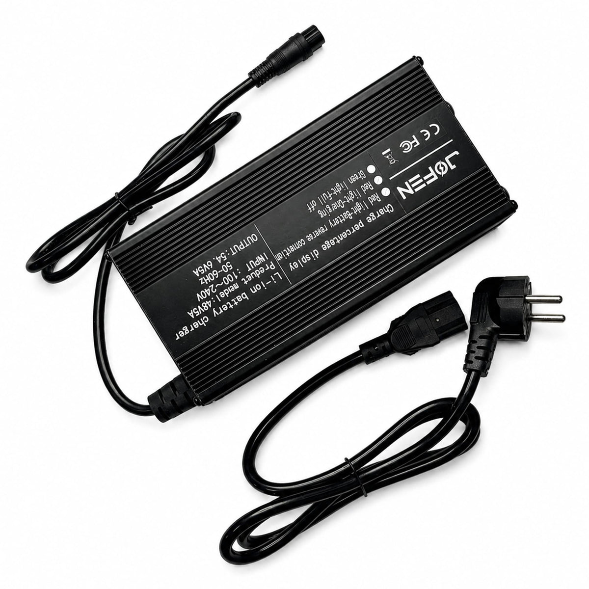 Cargador rápido JOYOR Y8S 48V 5A, opciones de enchufe para EE. UU./UE