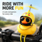 Mini Duck Scooter Handlebar Decor with Spinning Propeller Light for E-Scooters & Bikes