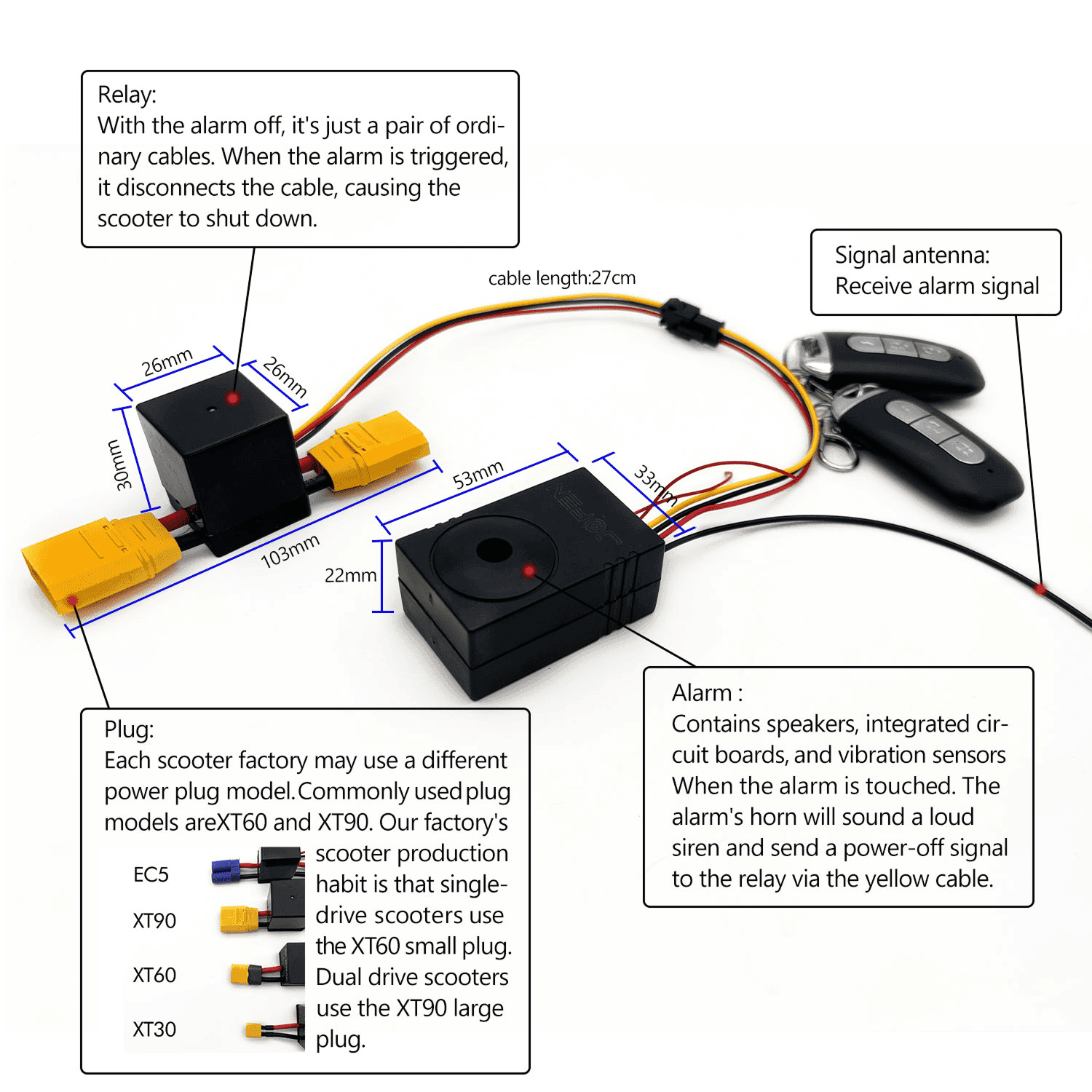 JOYOR S10-S Anti-Theft Alarm XT90 - Image 15