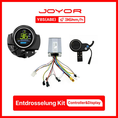 Kit di cancellazione del limite di velocità ABE JOYOR Y8S per aumentare la velocità dello scooter elettrico (controller e display)