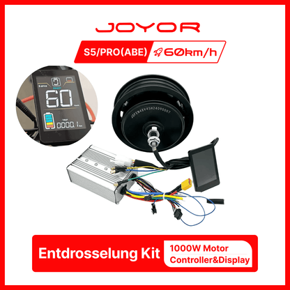 JOYOR S5 ABE /PRO 1000W Upgrade Kit – Motor & Display & Controller for 60 km/h Top Speed