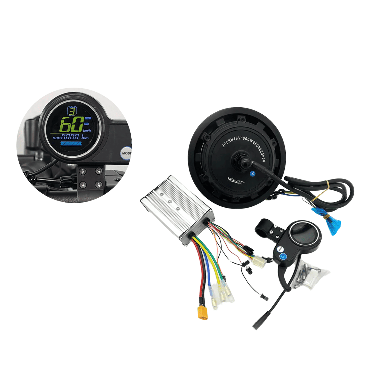 JOYOR Y8S 1000W Entdrosselungs-Kit – 60 km/h, Controller, Display & Motor