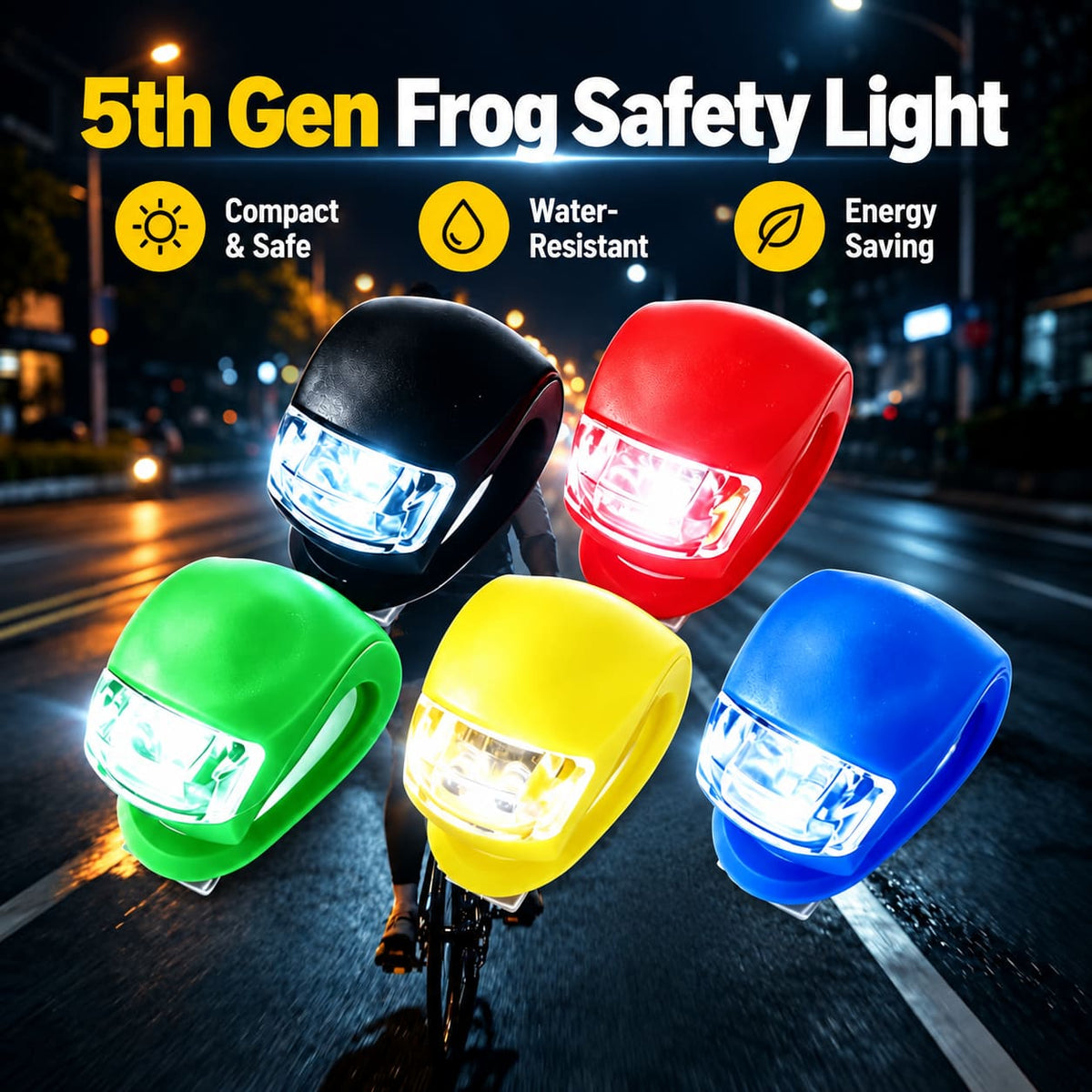 Universal Frog LED Rear Safety Light for Electric Scooters & Bicycles