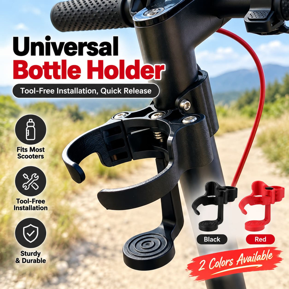 Universeller tragbarer Flaschenhalter für Elektro-Scooter