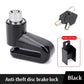 E-scooter & E-bike  Disc Lock Safety Protection Padlock Aluminum Alloy AntiTheft Alarm+Reminder Rope+Lock Bag MotorcycleAccessory